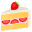 a sincere piece of strawberry cake